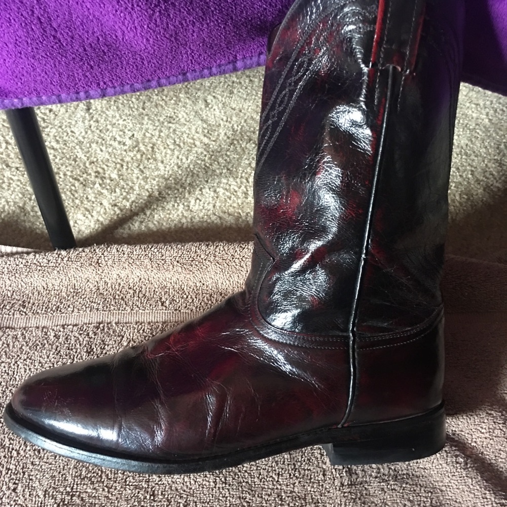Dan Post Cherry Red Roper Cowboy Boots